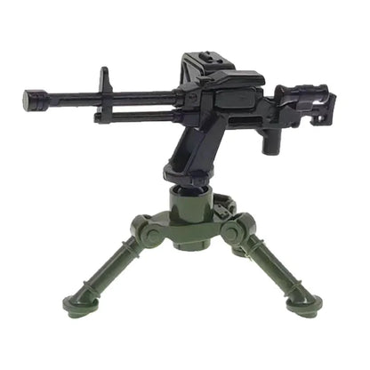 Military Building Blocks Soldier Set - Tactical Weapons Figures with Gatling Gun, Rifle, Mortar & Accessories Toy Kit
