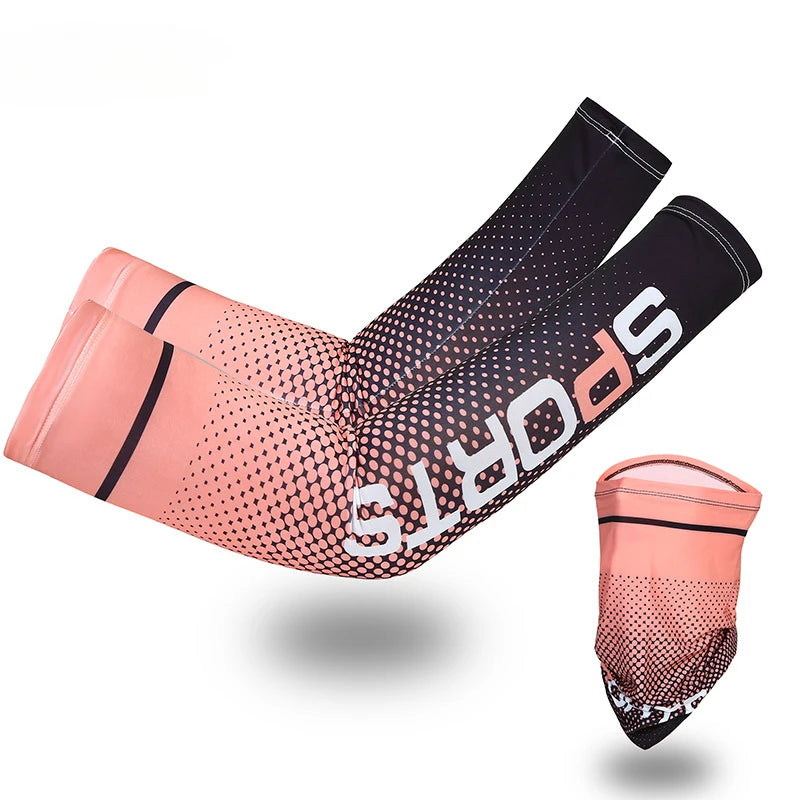 UV Protection Cooling Arm Sleeves - Ice Silk Sunscreen Gloves for Cycling & Outdoor Sports
