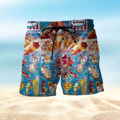 3D Ice Cream Hawaiian Shirt - Trendy Unisex Oversized Short Sleeve Beach Party Shirt