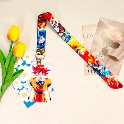 Japanese Anime Credential Holder Lanyard for Key, Card Badge, Gym Keychain Accessories