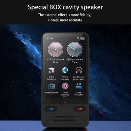 S85 Portable Language Translator Device — 138 Languages, Offline Translation, Voice & Video Recording Support