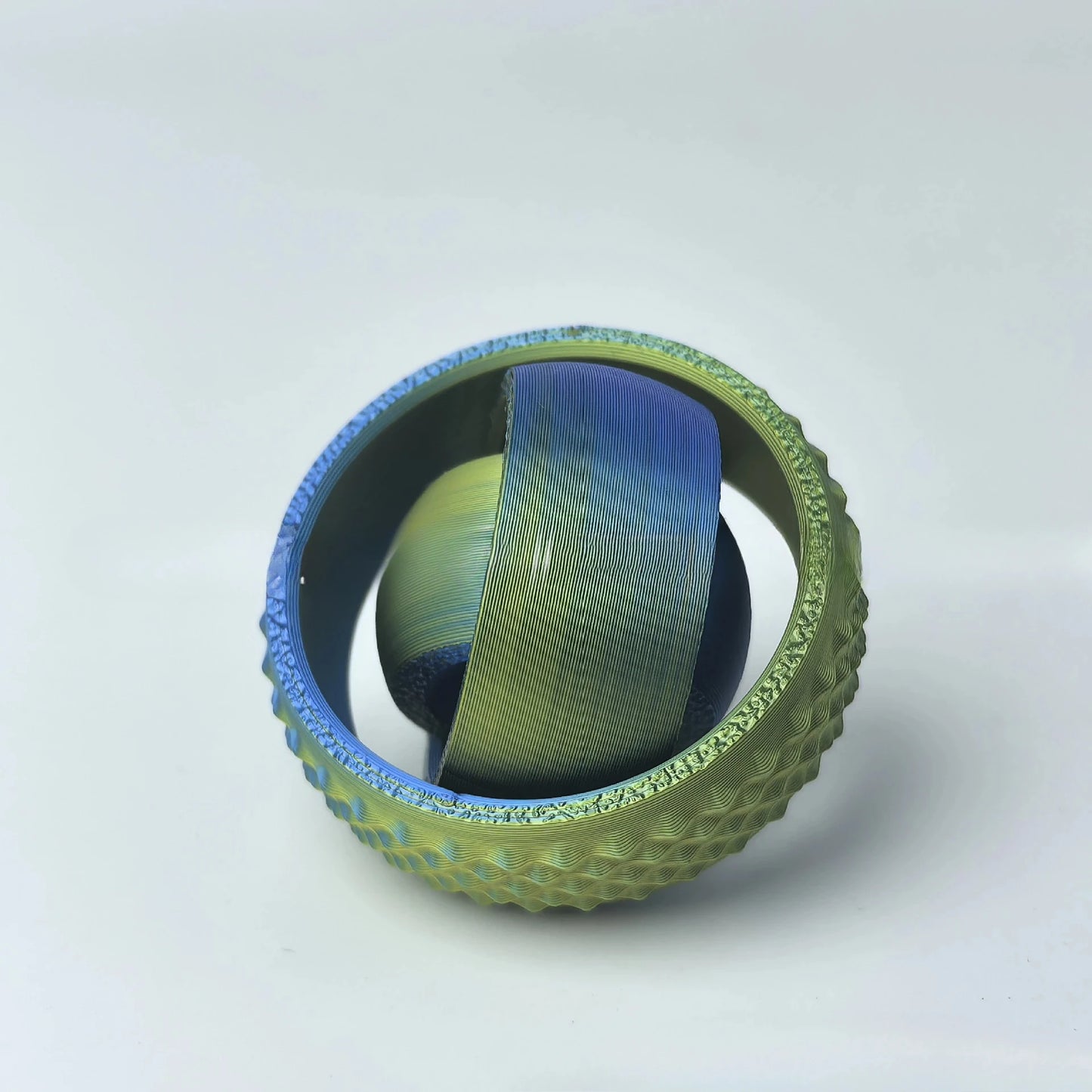 3D Printed O-Shaped Rotating Fingertip Gyroscope Toy – Anxiety Relief & Stress Decompression
