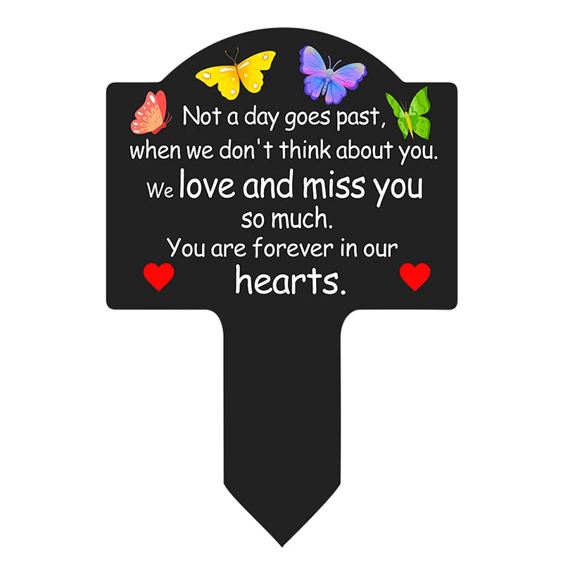 Waterproof Grave Stake – Cemetery Memorial Decoration for Mom, Dad & Loved Ones (Grandpa, Grandma, Brother, Sister, Son, Daughter)