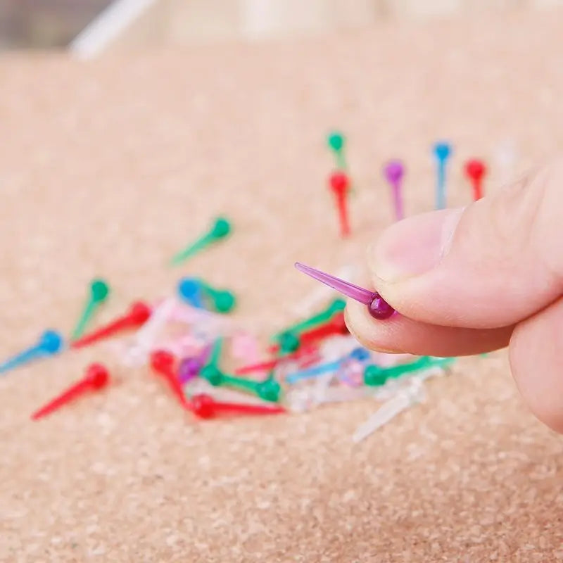 200pcs Plastic Safety Push Pins – Thumbtacks for Dressmaking, Scarf, Tailor & Office Use