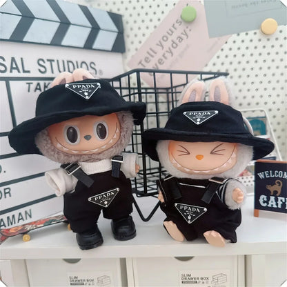 17cm Labubu Mini Doll Outfit Set - Hat, Clothes & Shoes for Labubu II Sitting Party Game Accessories