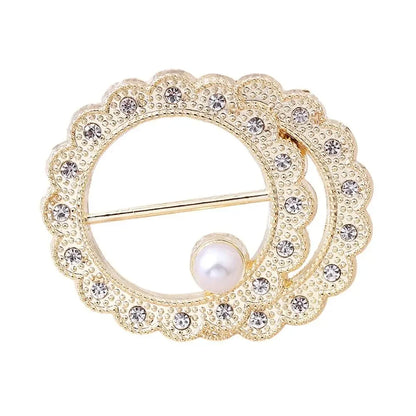 Scarf Buckle & Ring – Shawl, T-Shirt, Waist Clip Brooch, Silk Clasp Fashion Jewelry Accessory