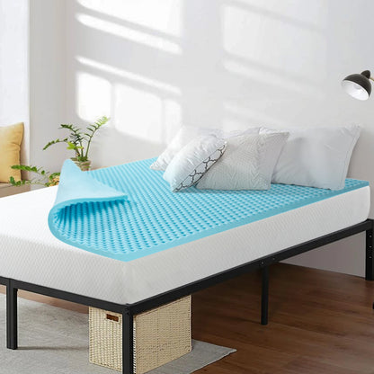 Memory Foam Tatami Mattress Topper - 2 Inch Gel-Infused Foam, Plush & Pressure-Relieving, CertiPUR Certified