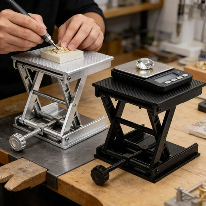 Adjustable Lifting Stand for Woodworking - Support Platform for Engraving Machinery, Construction and Workshop Projects