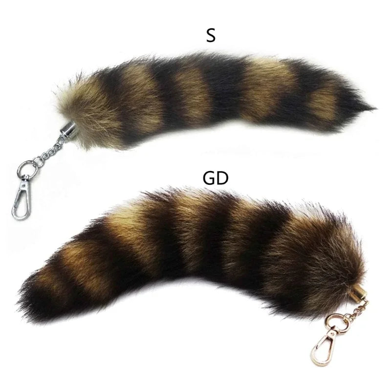 New Fashion Wolf Tail Fur Keychain – Unisex Car Keyring & Bag Charm Accessory Gift