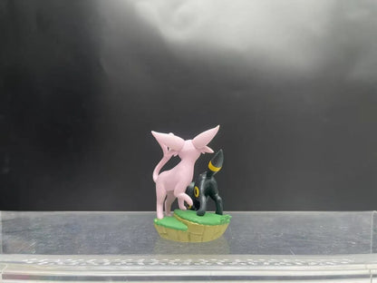 Pokemon Anime Umbreon & Espeon Figures — Cute Desktop Decorative Ornament for Kids, Fans, and Birthday Gifts