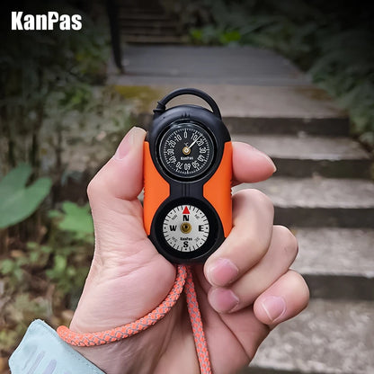 KANPAS Thermometer Compass Kit - Outdoor Thermohygrometer for Camping, Hiking, Trekking, Hunting & Survival