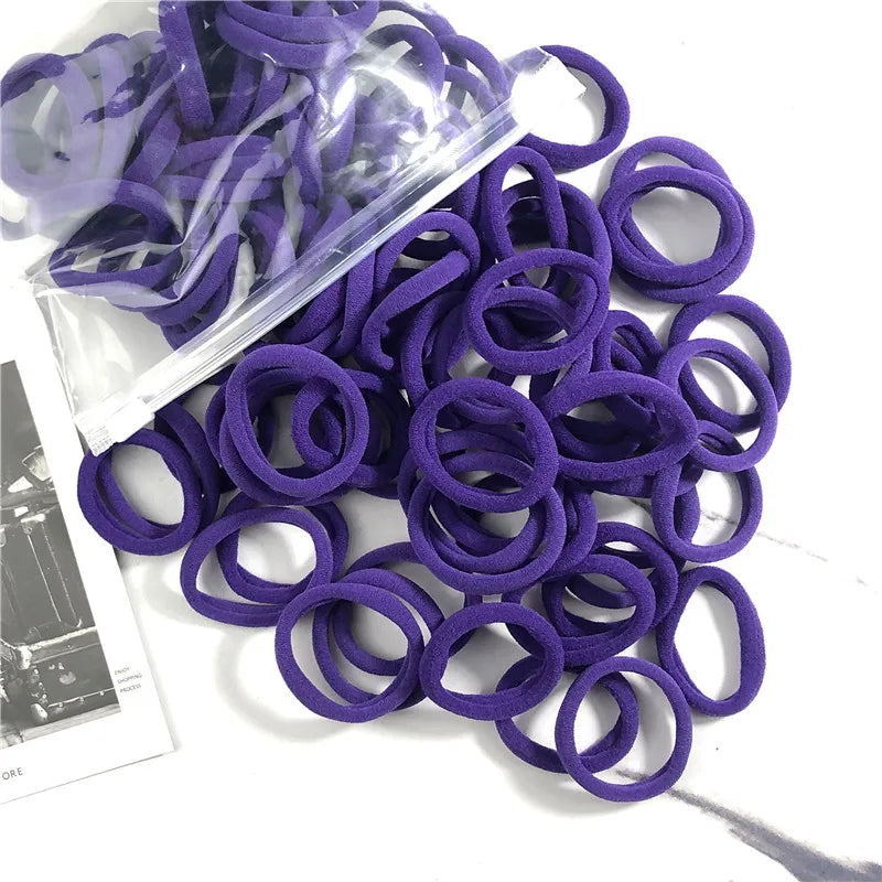 20/50PCS Hair Bands for Women & Girls - 4cm Elastic Rubber Ties, Simple Ponytail Holders & Hair Accessories