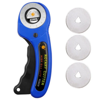45mm Rotary Cutter Set – Ergonomic Leather & Fabric Cutting Tool for DIY Sewing, Quilting & Craft Projects