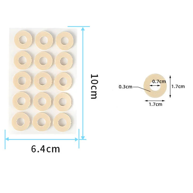 15-Piece Corn Plasters and Foot Callus Cushions - Toe Protection Pads for Friction, Callus Care and Foot Comfort