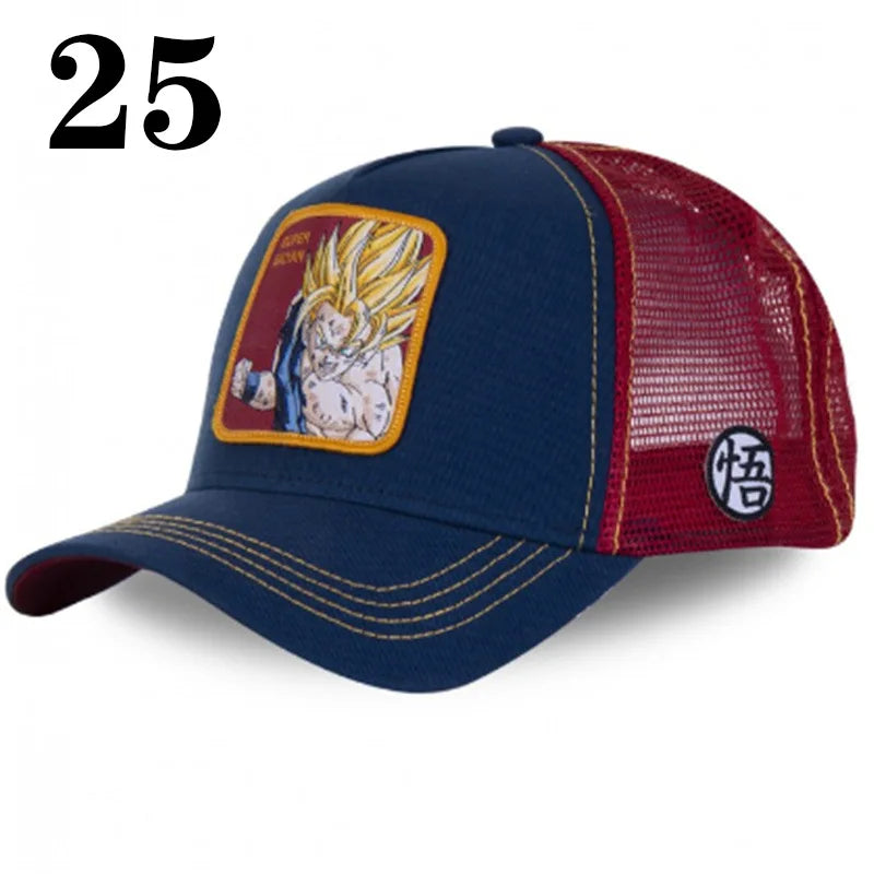 Dragon Ball Anime Baseball Cap - Goku Vegeta Buu Mesh Hip Hop Hat for Summer Casual Wear