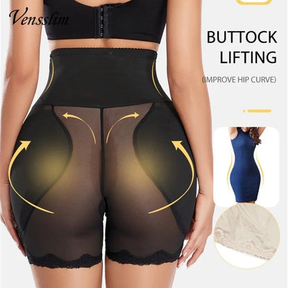 Vensslim Women's Hip Enhancer Body Shaper - Butt Lifter Shapewear Underwear with High Waist Trainer, Plus Size Tummy Control Panties