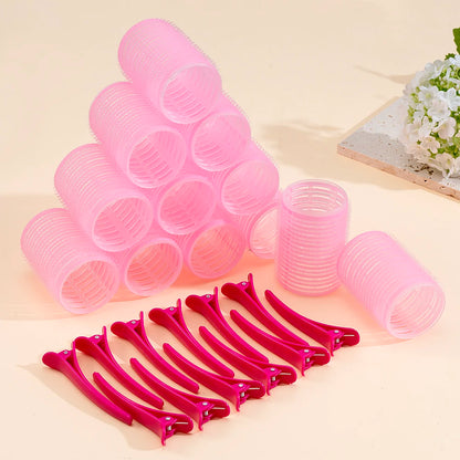24-Piece Self-Grip Hair Rollers - Heatless Curlers for Volume, Bangs & Easy Styling