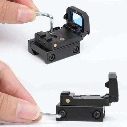 Mini Red Dot Sight - Flip Up Compact Reflex Optic Scope with 20mm 1913 Mount for Glock MOS Pistols & Hunting Rifles
