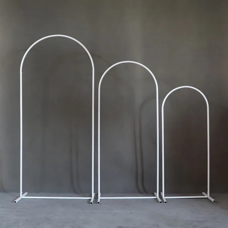 White Wedding Arch Stand - 6FT to 7.2FT Balloon Holder & Party Backdrop Decoration Frame