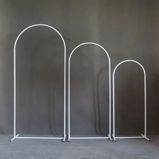 White Wedding Arch Stand - 6FT to 7.2FT Balloon Holder & Party Backdrop Decoration Frame