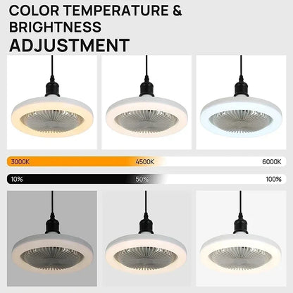Smart 3-in-1 Ceiling Fan Light E27 Adapter - Remote Control Lighting Base for Bedroom & Living Room, 85-265V