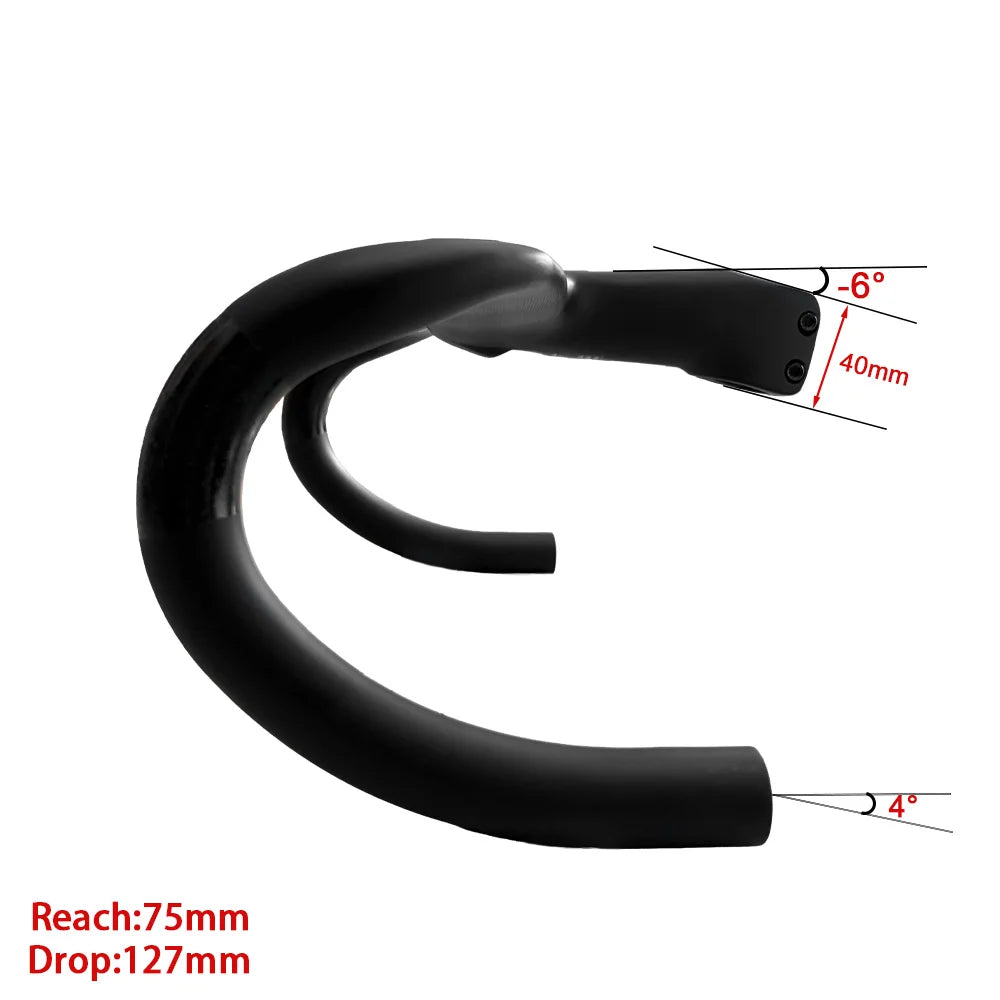 Carbon Fiber Road Bike Handlebar - Internal Cable Routing Integrated Drop Bar for SL8