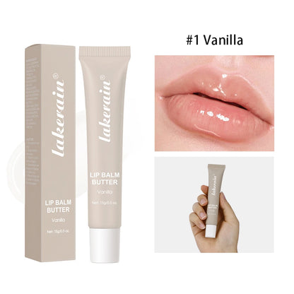 Summer Lip Balm Gloss - Moisturizing Vanilla Mint Scented Transparent Lip Oil Makeup