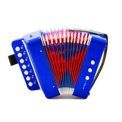 Kids Mini 7-Key 2-Bass Accordion - Creative Toy Musical Instrument Gift for Beginners
