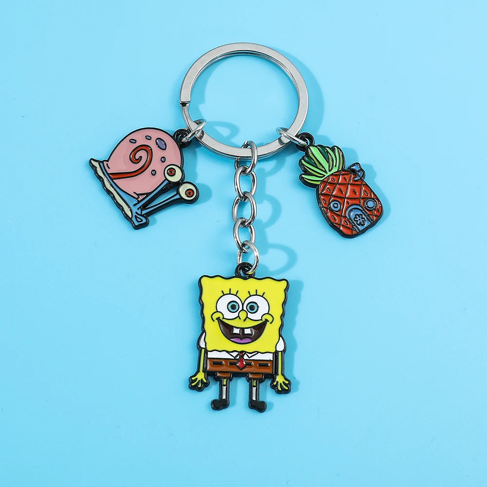 SpongeBob SquarePants Keychain - Cute Cartoon Pendant Charm, Funny Fashion Accessory Gift for Friends