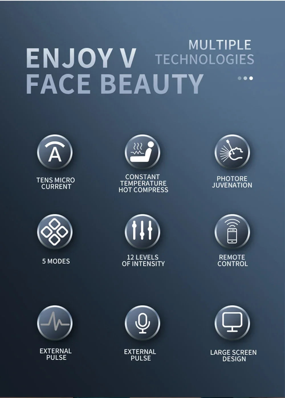 2024 Smart Facial Massager — V-Shaped Face Lifting & Firming Device, All-Round Body Shaping Anti-Aging Beauty Tool
