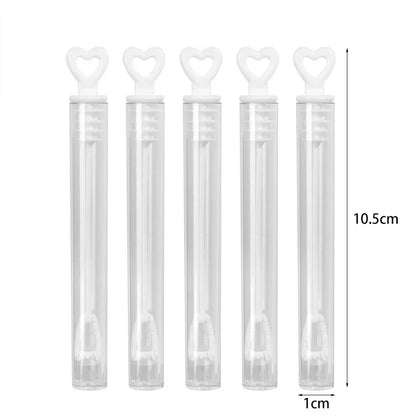 10/100Pcs Mini Heart Bubble Wands – Empty Wedding & Party Bubble Bottles, Baby Shower Favors, Kids Toys & Gifts