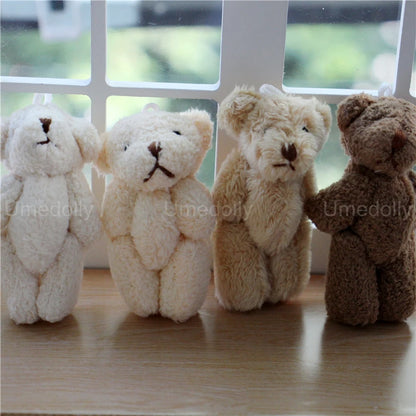 Miniature Bear & Rabbit Plush Toy — 1/6 & 1/12 Scale Dollhouse Decor for OB11 Blyth Dolls