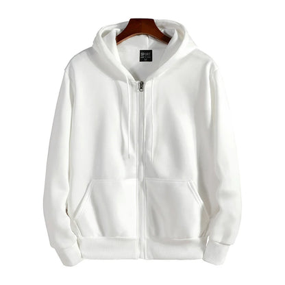 Men's Zipper Hoodie – Casual Long Sleeve Hooded Sweatshirt for Autumn & Winter – Loose Fit Sportswear Jacket