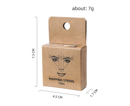 10m Pre-Inked Mapping String for Eyebrows – Microblading & PMU Marker Thread in Box for Tattoo Brow Mapping