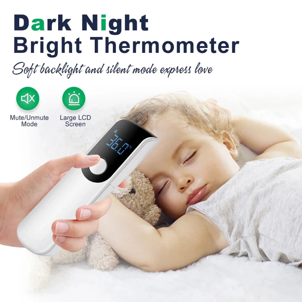 Digital Infrared Fever Thermometer - Non-Contact Body Temperature Monitor for Children and Adults or Mini Blood Oxygen Oximeter