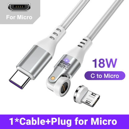 AUFU 240W Magnetic USB-C Cable - 100W PD 3.1 Fast Charging Wire for MacBook, iPad, Laptop & iPhone 15