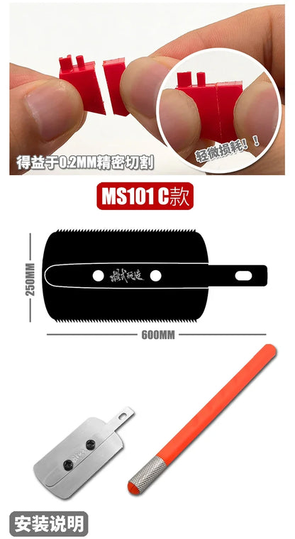 Hobby Model Craft Mini Hand Saw – 3 Blade Styles Etching Chip Saw for Model Building