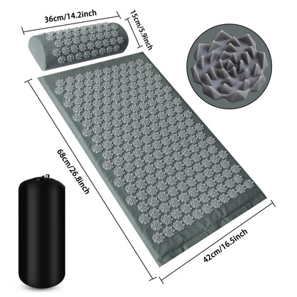 Pranamat Eco Lotus Spike Mat — Acupressure Massage Cushion for Neck, Back & Feet, Kuznetsov Applicator Yoga Therapy