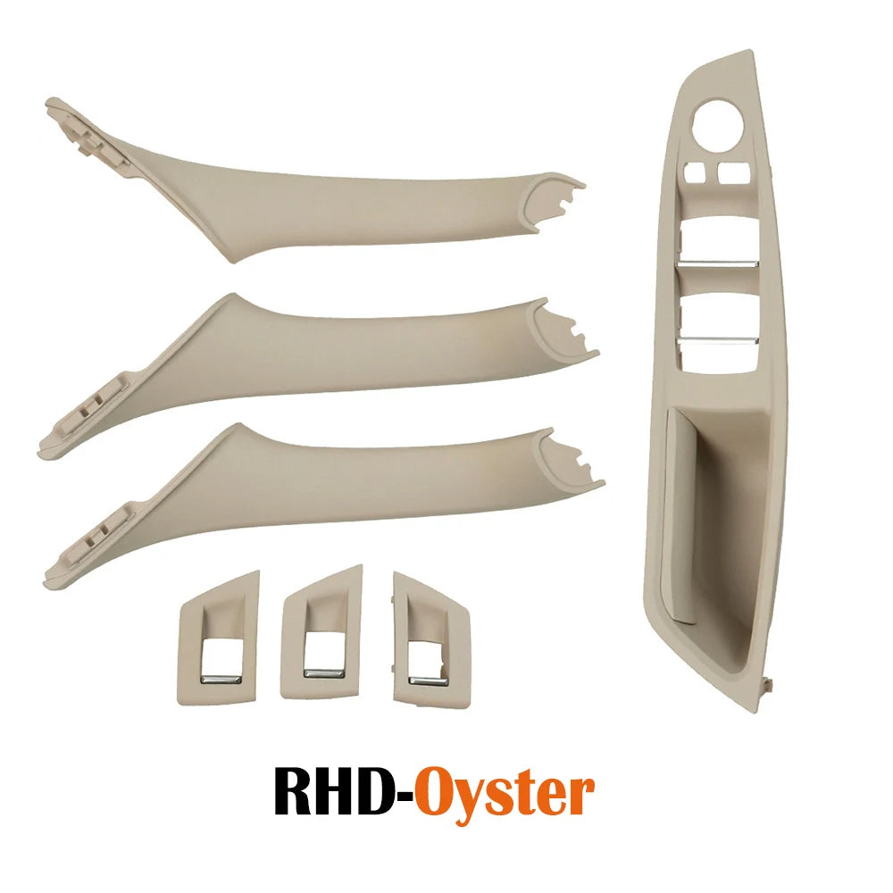 LHD/RHD Car Interior Door Armrest Handle Set | Beige, Black, Brown, Oyster for BMW 5 Series F10 F11 523i-530i