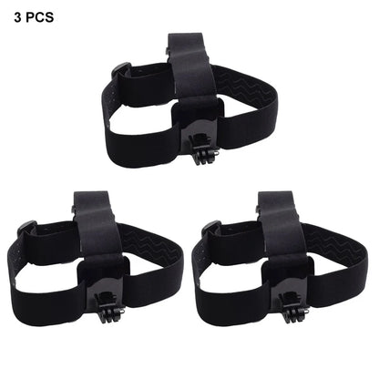 Action Camera Head Strap Mount - Adjustable Headband Holder for GoPro, SJCAM, AKASO, Insta360 and DJI Osmo Action Cameras