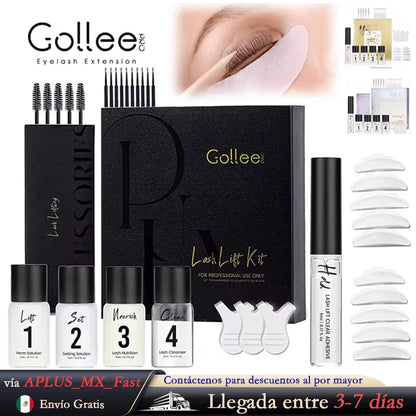 Gollee Eyelash Lifting Perm Kit – Original Lash Lift Set for 4-6 Weeks Retention, Eyelash Curler & Treatment Makeup Set