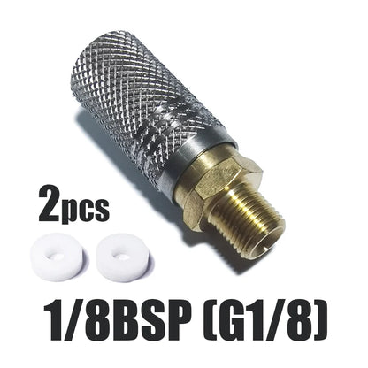 Extended Air HPA Quick Release Adapter Socket – 1/8 BSPP (G1/8) 8mm Male Nipple for Fast Disconnect   2/2