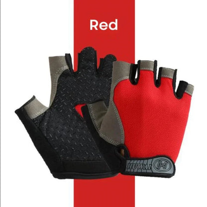 Fingerless Gym Gloves – Anti-Slip, Shock-Absorbing & Breathable Sports Gloves for Training & Weightlifting