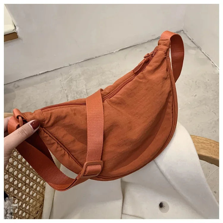 Casual Nylon Hobo Crossbody Bag for Women – Shoulder, Half Moon, Tote Travel Shopper & Purses
