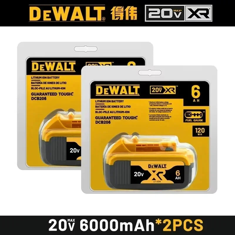 DEWALT 20V 6Ah Lithium-Ion Battery - Rechargeable Power Tool Replacement Battery