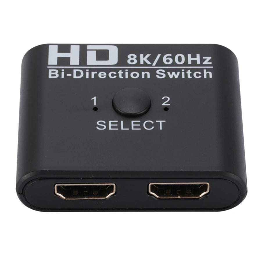 4K HDMI Bi-Directional Switch – 2 Port 8K 60Hz HDMI Splitter for Laptop, PC, Xbox, PS3/4/5, TV Box to Monitor Adapter