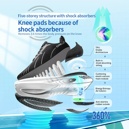 ONEMIX Cushioning Running Shoes - Heavy Runner Support Non Slip Athletic Sneakers for Men & Women Outdoor Sports