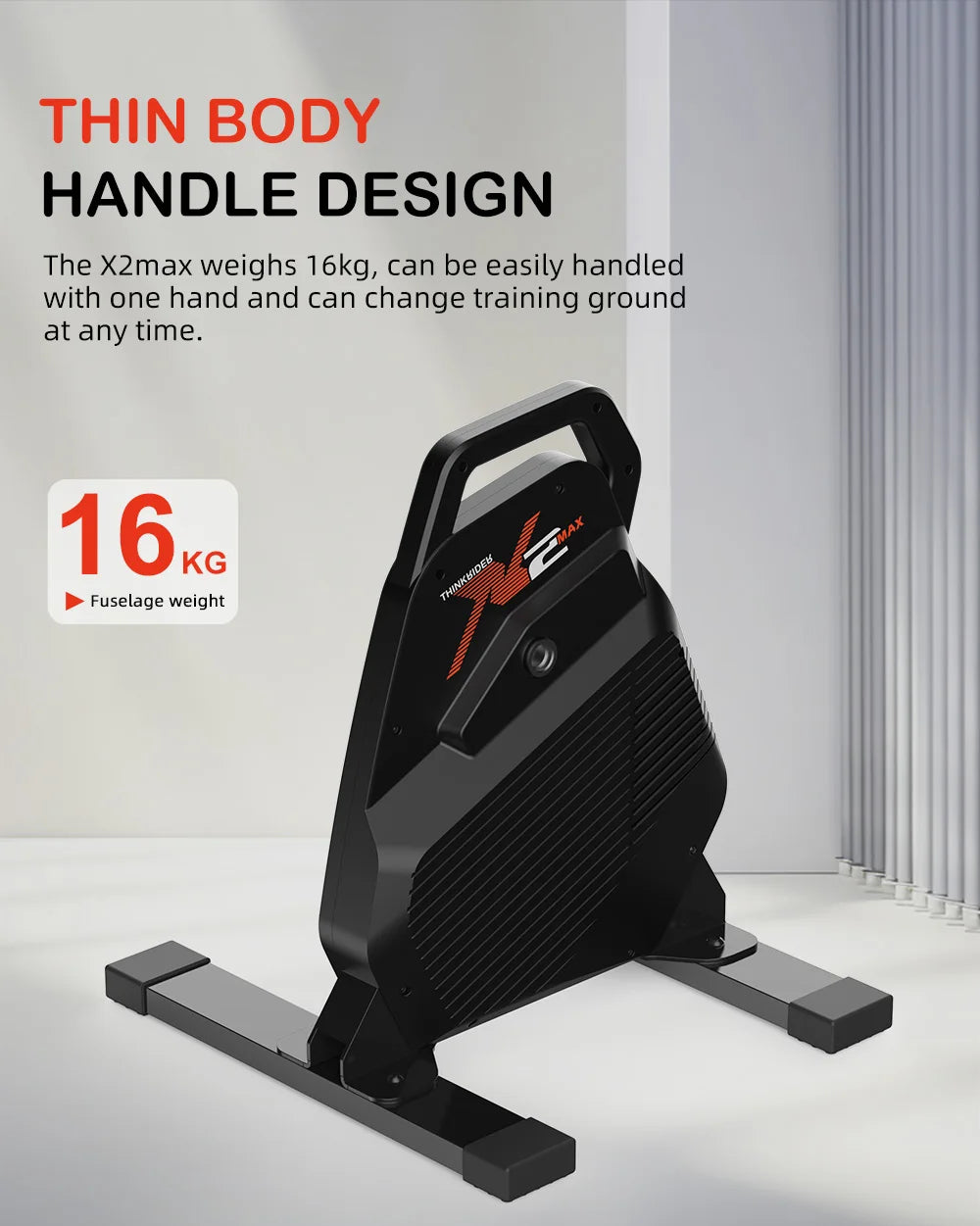 ThinkRider X2Max Smart Bike Trainer — MTB & Road Bicycle Home Trainer with Built-In Power Meter
