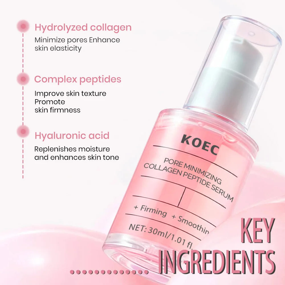 Collagen Peptide Pore-Perfecting Serum - Skin-Firming, Radiance-Boosting, and Plumping Korean Skincare Makeup Primer