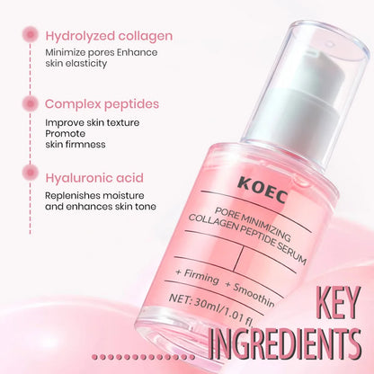 Collagen Peptide Pore-Perfecting Serum - Skin-Firming, Radiance-Boosting, and Plumping Korean Skincare Makeup Primer
